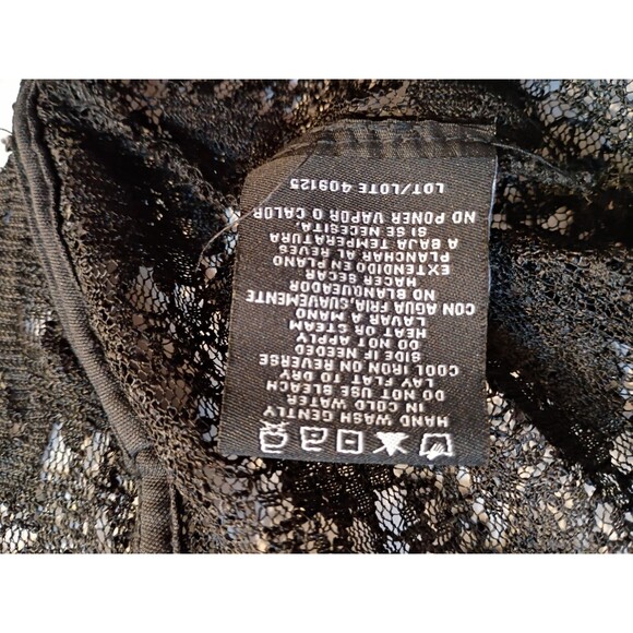 Black Lace Sequin Bolero Crop Jacket Size XL Wedding Special Event Classic Shrug - Picture 10 of 16